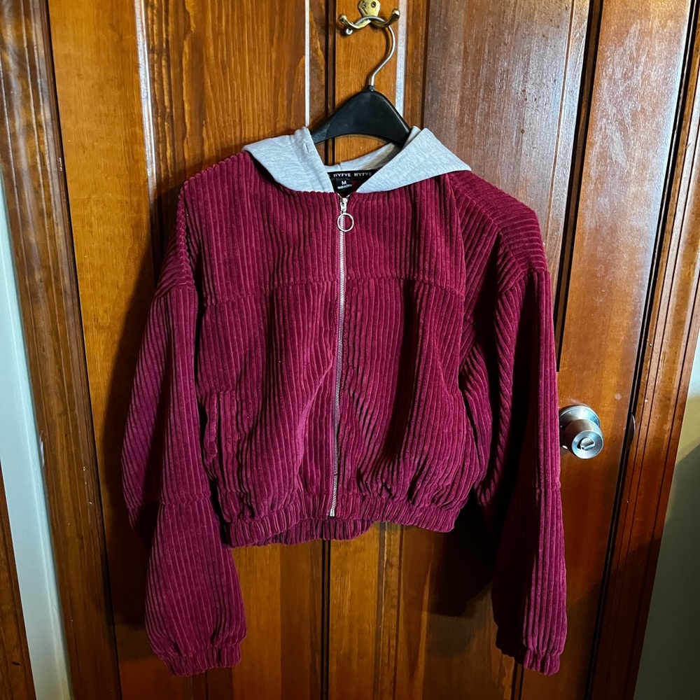burgundy corduroy jacket